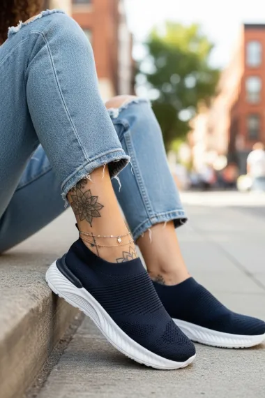 Espadrile dama casual bleumarin 566 T58-1